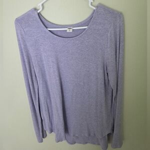 Old Navy Lavender Scoop Neck Long Sleeve Top